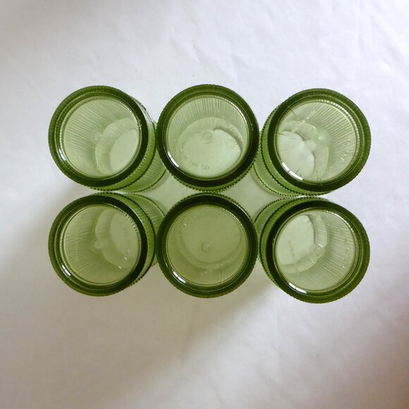 BAMBOO SHAPED GREEN PLASTIC DRINK COCKTAIL GLASS TUMBLER SET + STIRRERS (NEW) - Picture 3 of 11